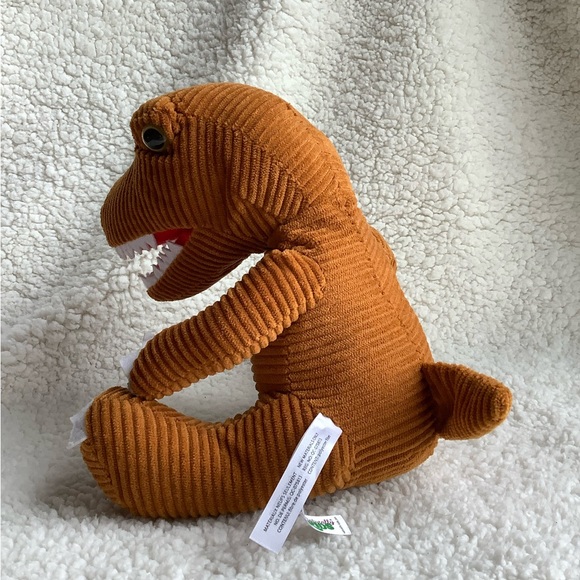 Naturally Kids 2022 Corduroy Brown T-Rex Dinosaur Plush Stuffed Animal Toy - Picture 3 of 14